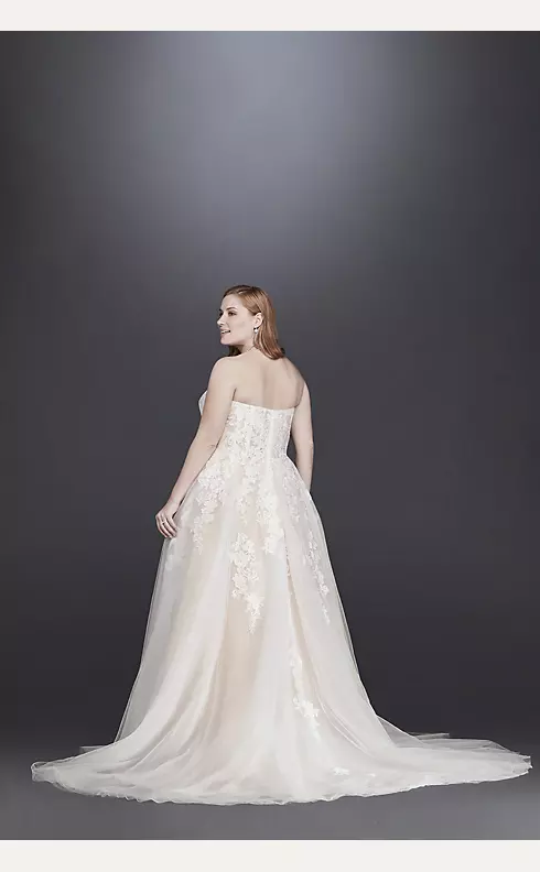 As-Is Sheer Lace and Tulle Plus Size Wedding Dress Image 2