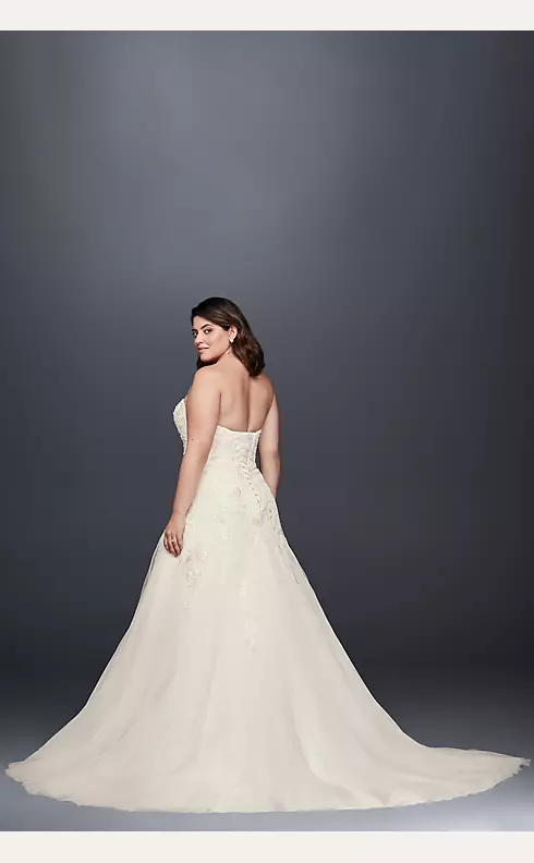 Lace-Appliqued Tulle A-Line Wedding Dress  Image 2