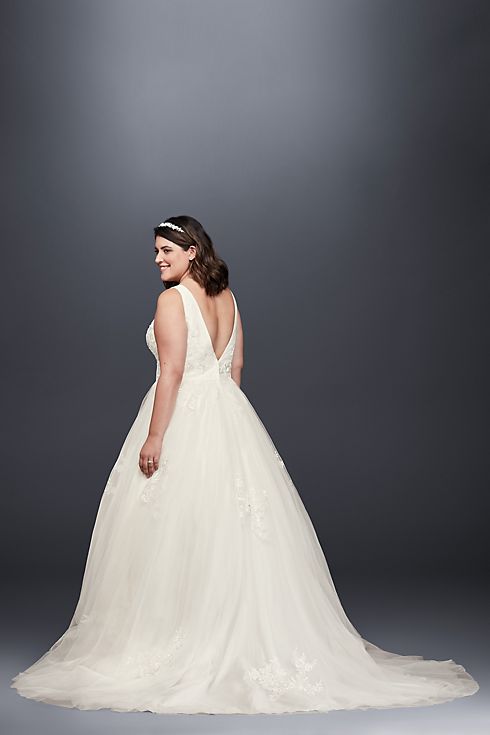 As-Is Mikado and Tulle Plus Size Ball Gown Image 4