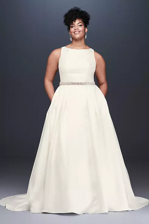 As-Is High-Neck Plus Size Ball Gown Wedding Image 1