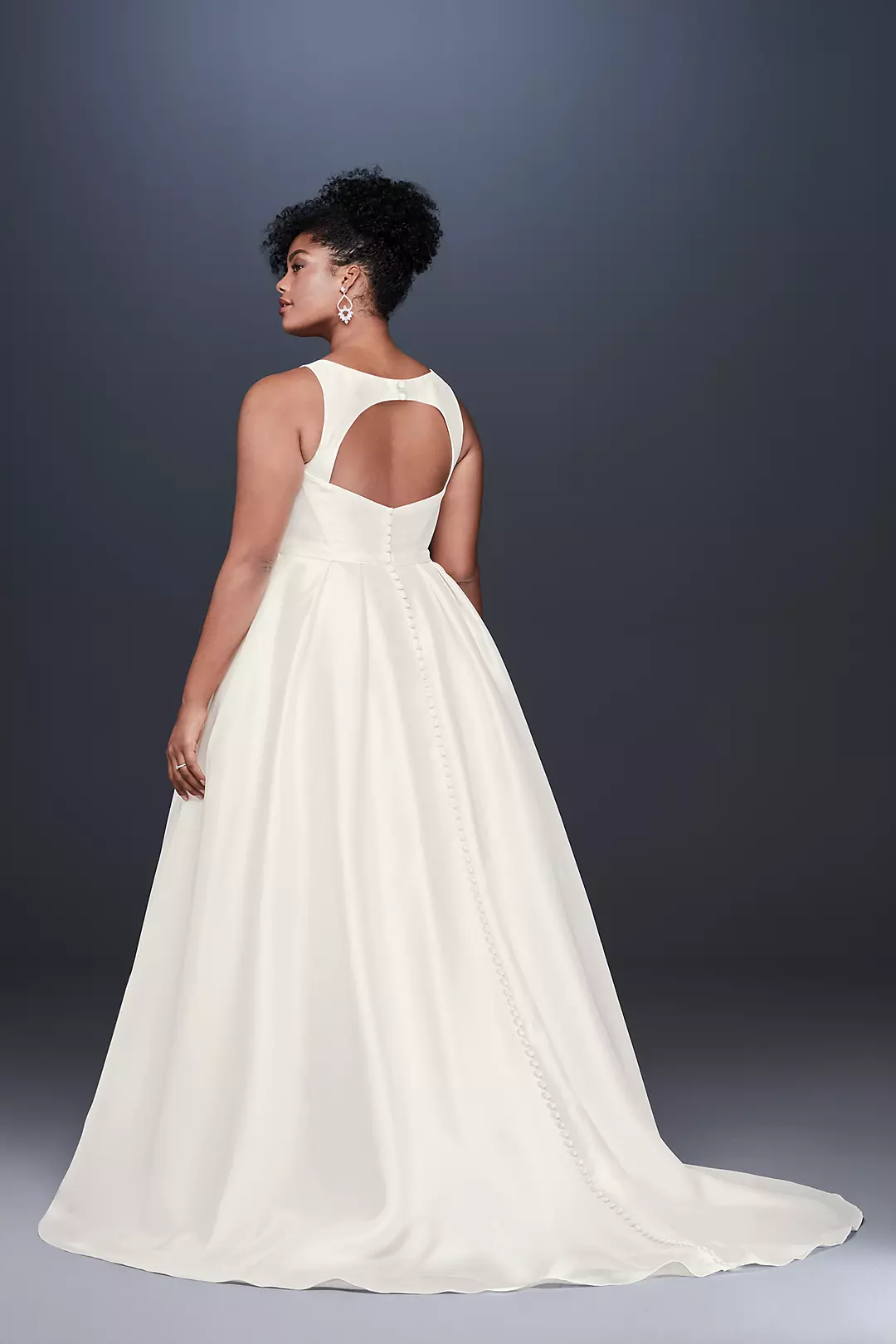 As-Is High-Neck Plus Size Ball Gown Wedding Image 2