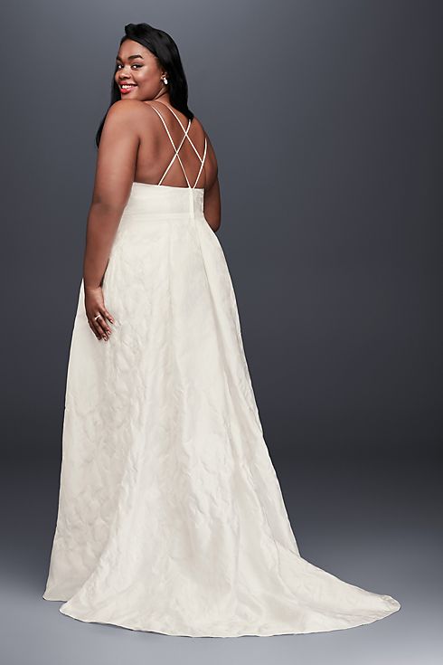 As-Is Floral Jacquard A-Line Plus Size Gown Image 2