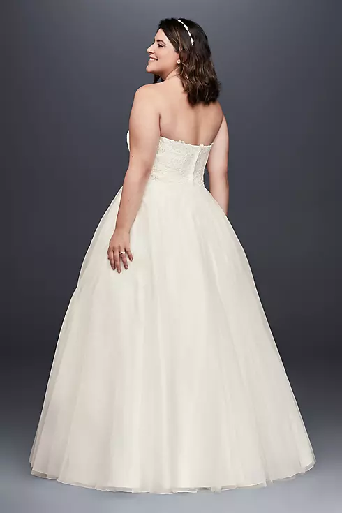 Organza Plus Size Wedding Dress with Long Jacket Image 4