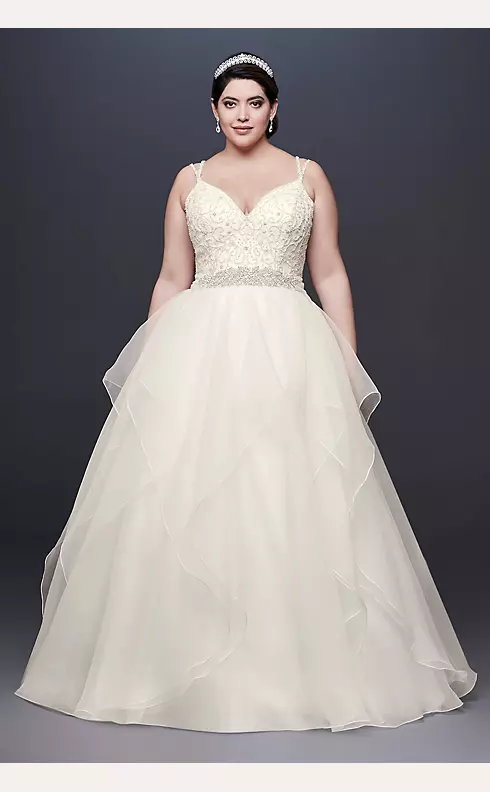 Garza Ball Gown Wedding Dress with Double Straps Image 1