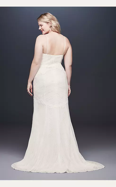 As Is Lace Tank Sheath Plus Size Wedding Dress Image 2