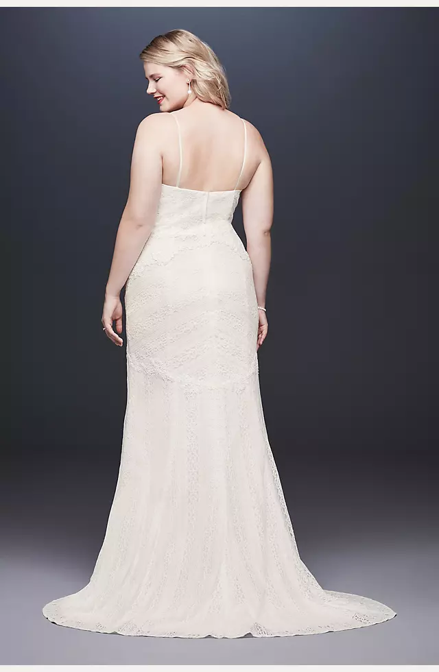 As Is Lace Tank Sheath Plus Size Wedding Dress Image 2