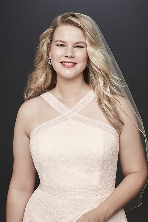 As- Is Embroidered Y-Neck Plus Size Wedding Dress Image 3