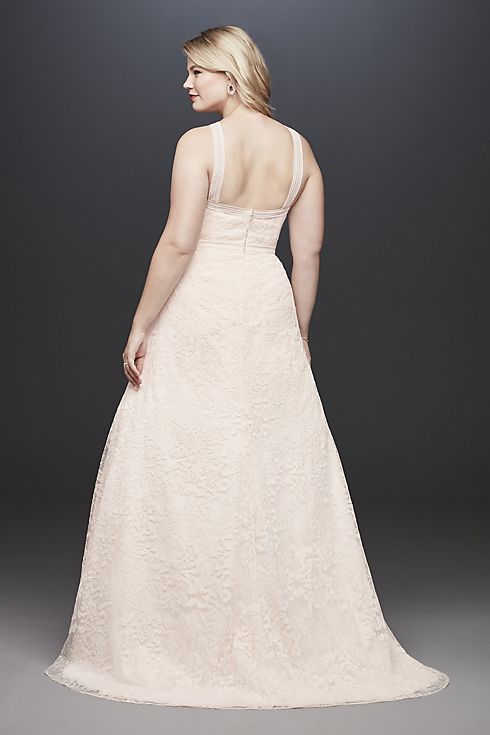 As- Is Embroidered Y-Neck Plus Size Wedding Dress Image 2