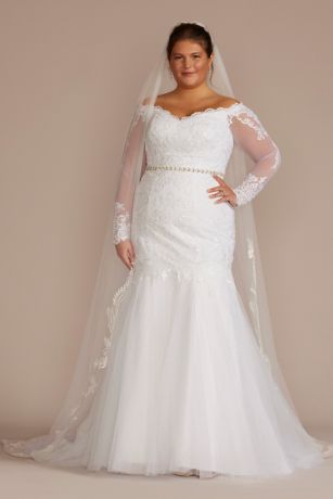 Trumpet Lace Wedding Dresses Plus Size