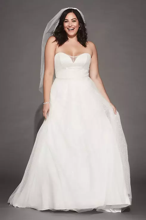 As Is Gradient Glitter Plus Size Wedding Dress Image 1