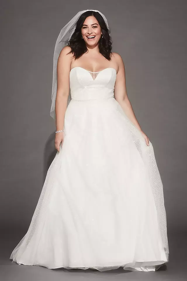 As Is Gradient Glitter Plus Size Wedding Dress Image
