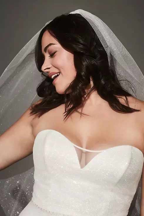 As Is Gradient Glitter Plus Size Wedding Dress Image 4