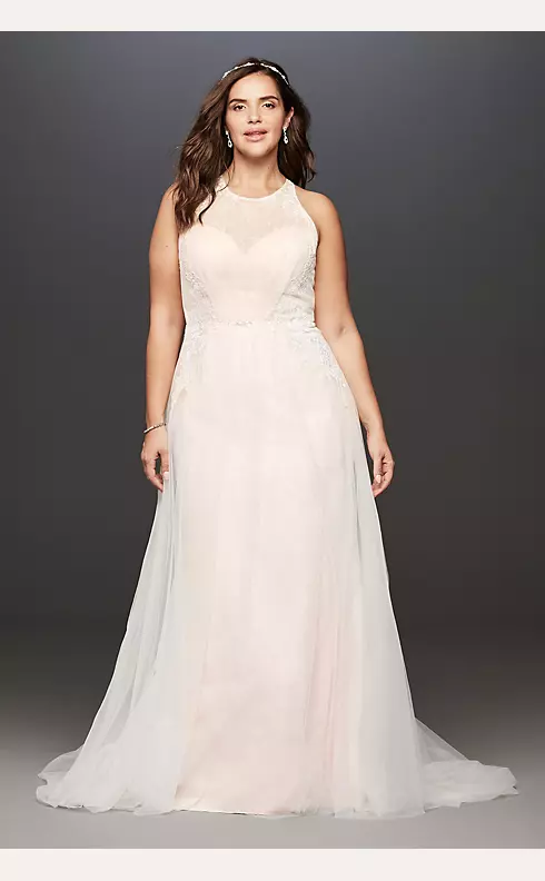 As Is Lace Cross-Back Plus Size Wedding Dress Image 1
