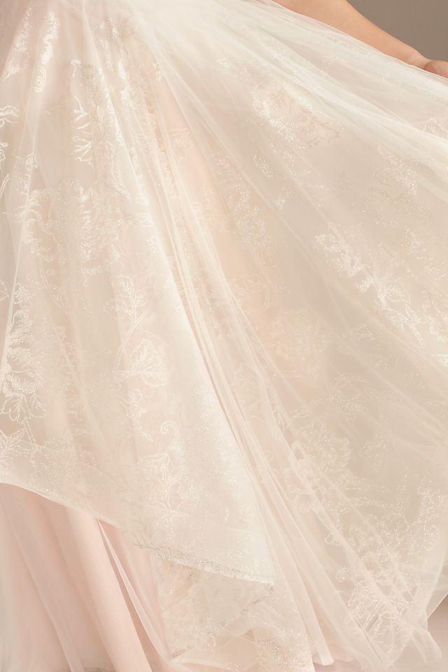 As Is Floral and Tulle Layered Plus Wedding Dress Image 4