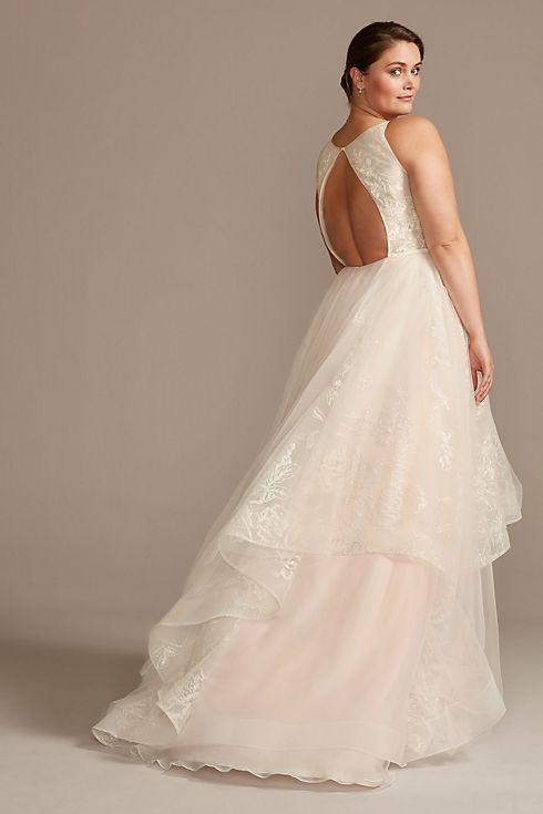 As Is Floral and Tulle Layered Plus Wedding Dress Image 2
