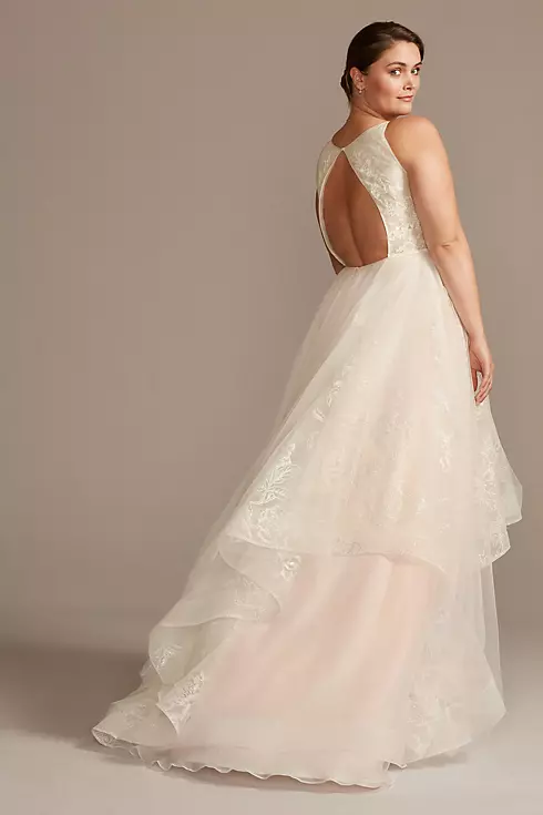 Glitter Floral and Tulle Layered Wedding Dress Image 2
