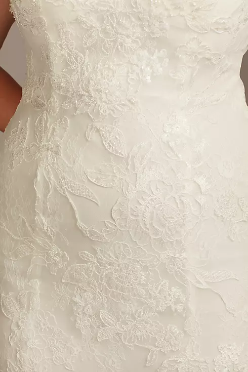 Floral Lace Applique Spaghetti-Strap Wedding Dress Image 5