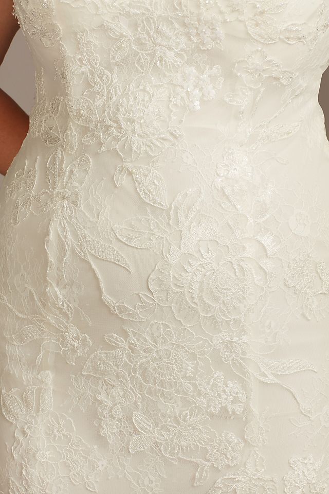 Floral Lace Applique Spaghetti-Strap Wedding Dress Image 6