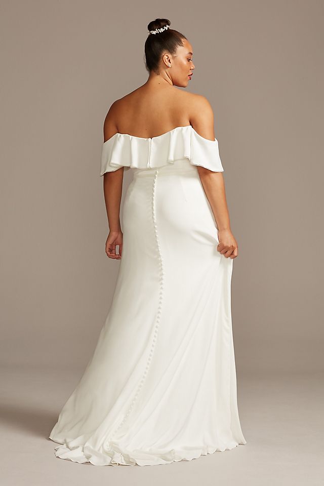 As Is Pearl Off-Shoulder Plus Wedding Dress Image 2