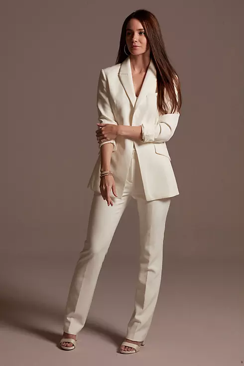 Single Button Relaxed Fit Suit Jacket Image 18