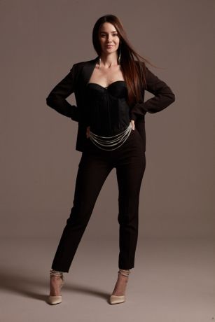 plus size satin suit