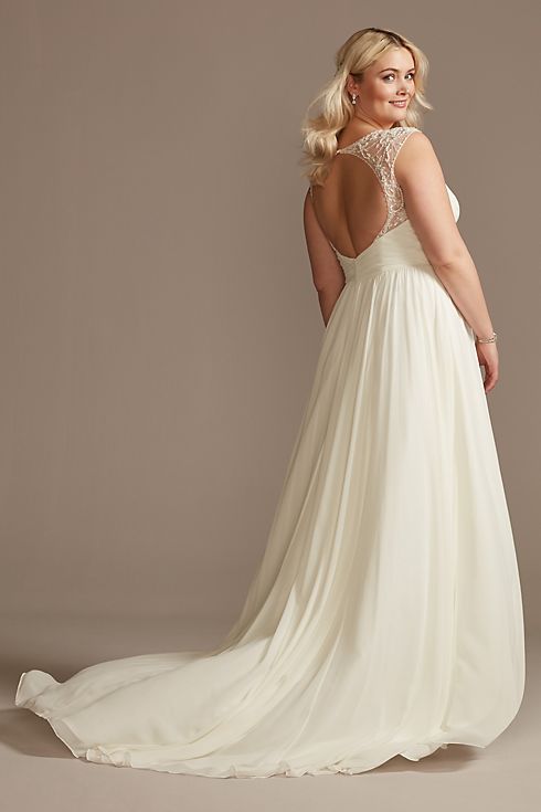 As Is Beaded Cutout Back Plus Size Wedding Dress Image 2