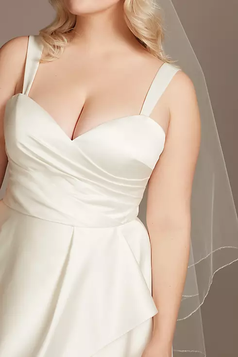 As Is Asymmetric Tulle Hem Plus Size Wedding Dress Image 4