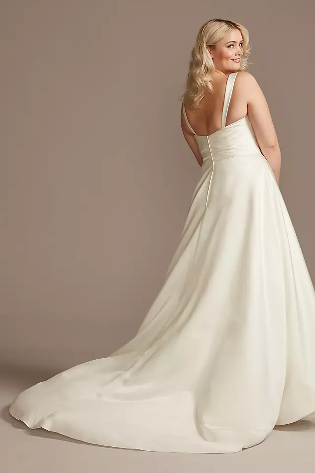 As Is Asymmetric Tulle Hem Plus Size Wedding Dress Image 2