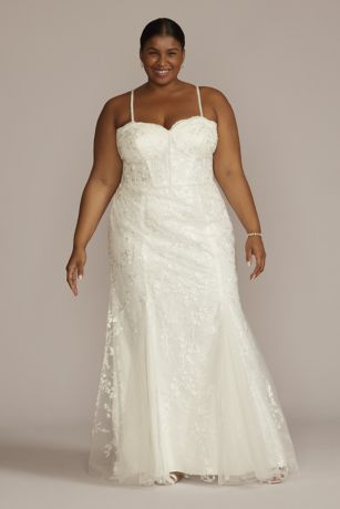 As Is Applique Mermaid Plus Size Wedding Dress
