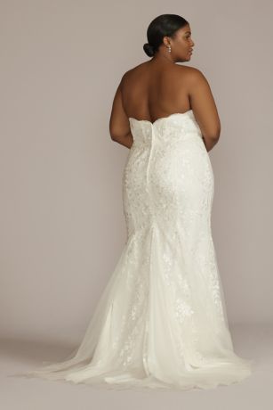 As Is Applique Mermaid Plus Size Wedding Dress