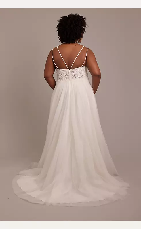 Beaded Bodice Wedding Dress with Tulle Skirt Image 2