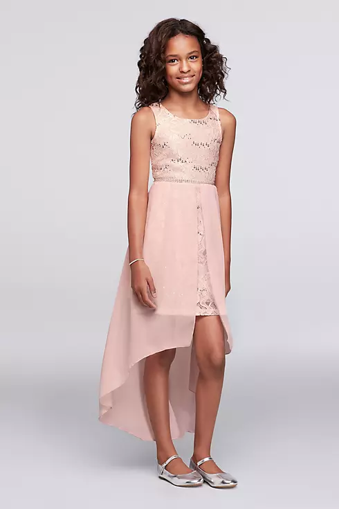 Sequin Lace High-Low Dress  Image 1