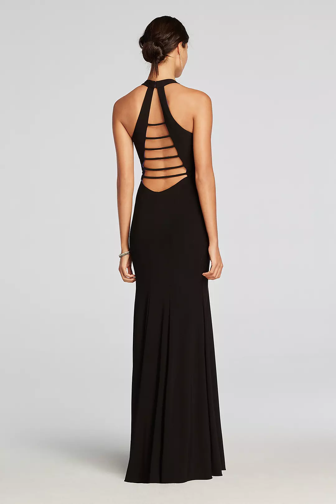 Halter Cut Out Prom Dress with Side Slit Skirt Image 2