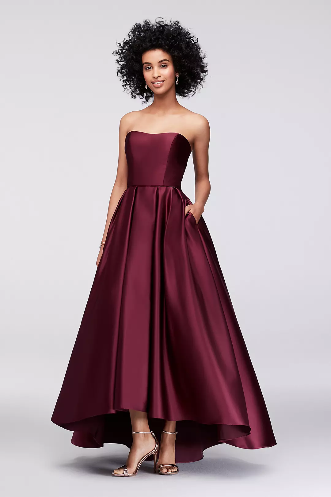 High-Low Lamour Satin Ball Gown Image