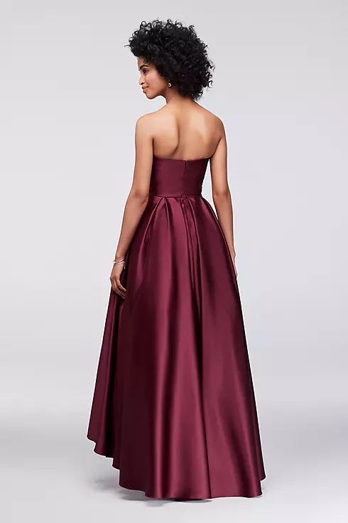 High-Low Lamour Satin Ball Gown Image 2