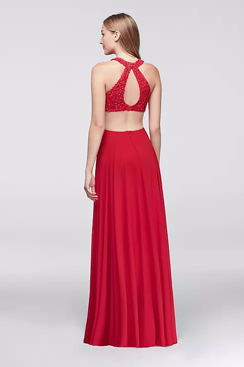 Crystal Bodice Cutout Long Dress Image 2