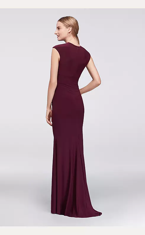 Ruched Sheath Dress With Cutout Neckline Image 2