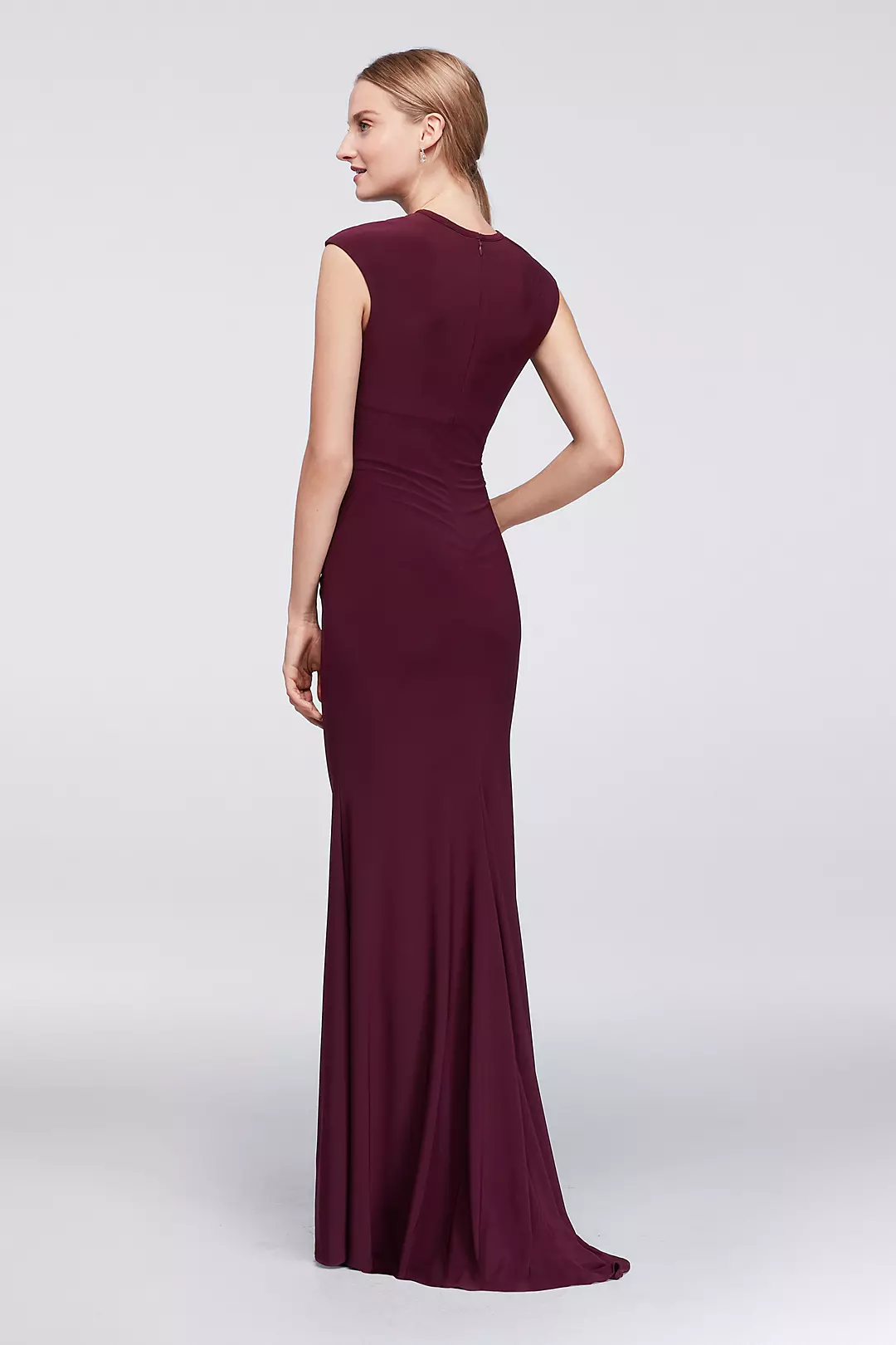 Ruched Sheath Dress With Cutout Neckline Image 2