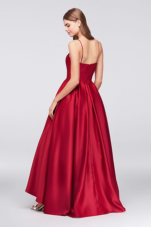 High-Neck Satin Ball Gown  Image 2