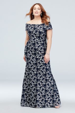 betsy and adam navy gown