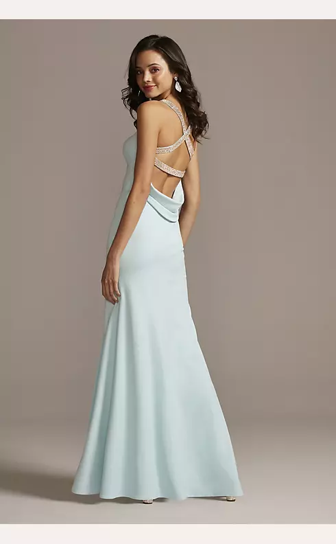 Crystal Crossed Straps Dress with Cowl Back Image 2