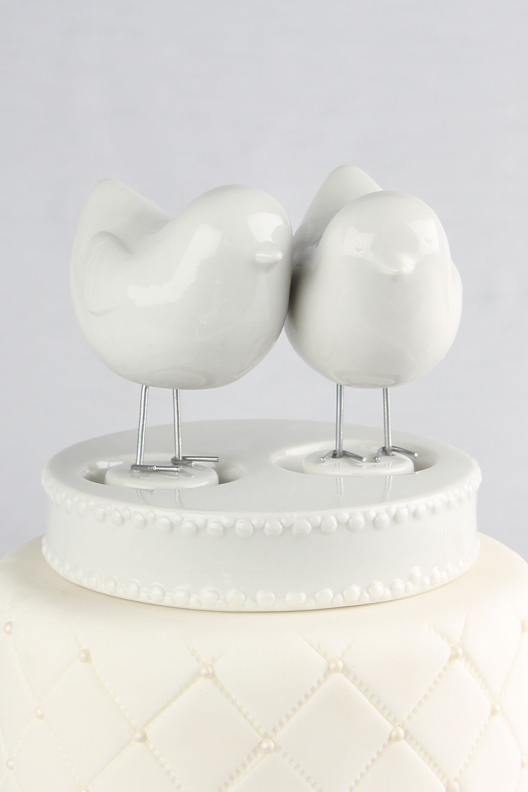 Love Bird Ceramic Cake Topper Image 1