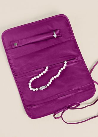 Personalized Embroidered Satin Jewelry Roll David's Bridal