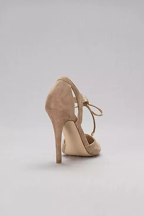 Faux-Suede Ankle-Tie Pointed-Toe Pumps Image 2