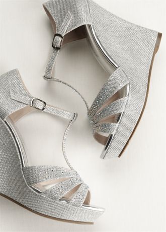 T strap sale wedge sandals