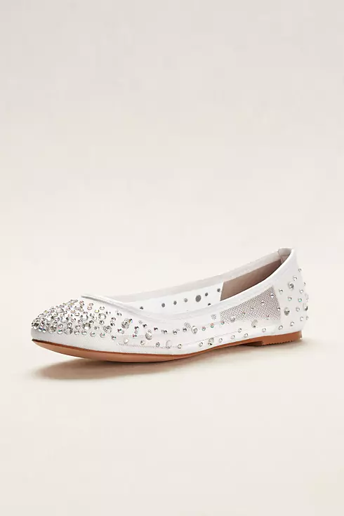 Ballet Flat with Scattered Crystal Accesnts Image 1