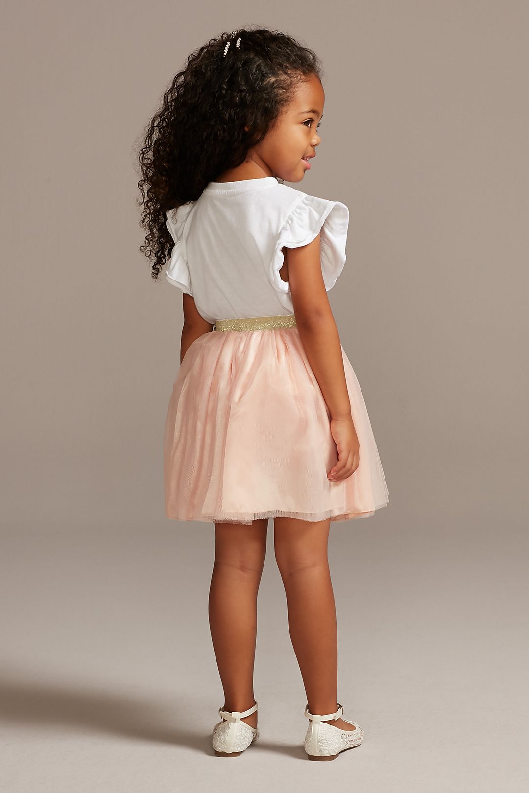 Little Miss Flower Girl T-Shirt and Tutu Skirt Set Image 2