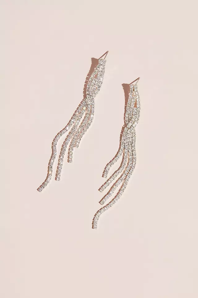 Shoulder Duster Dangle Earring with Twist Detail Image 2
