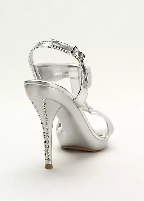 High Heel Sandal with Crystal T-Strap Image 2