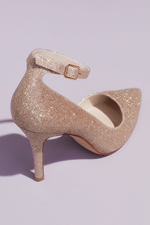 Glitter D'Orsay Heels with Ankle Strap Image 2